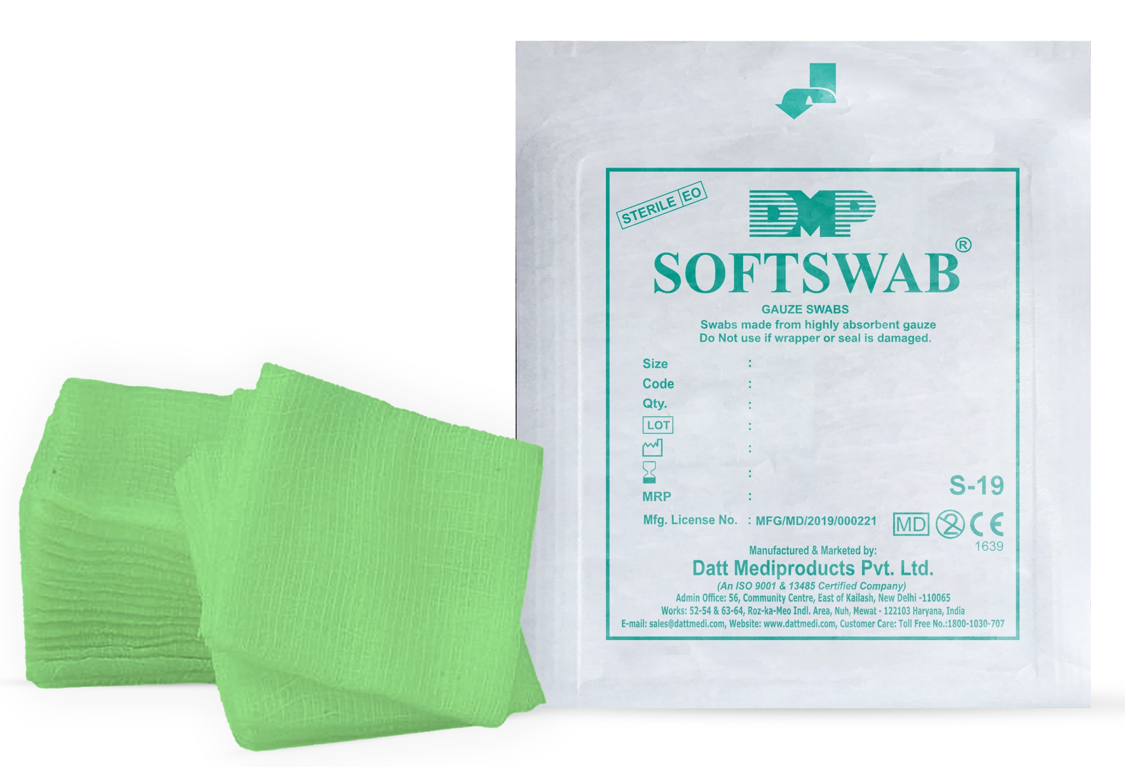 Softswab -Green Gauze | Premium Anaesthetic Swabs for Skin Preparation